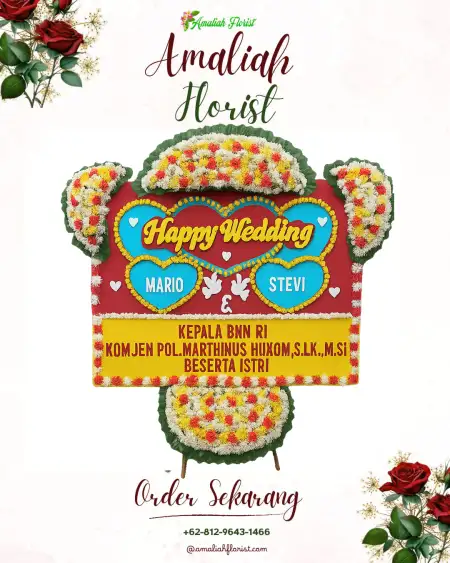 Papan Bunga Pernikahan Brabowan